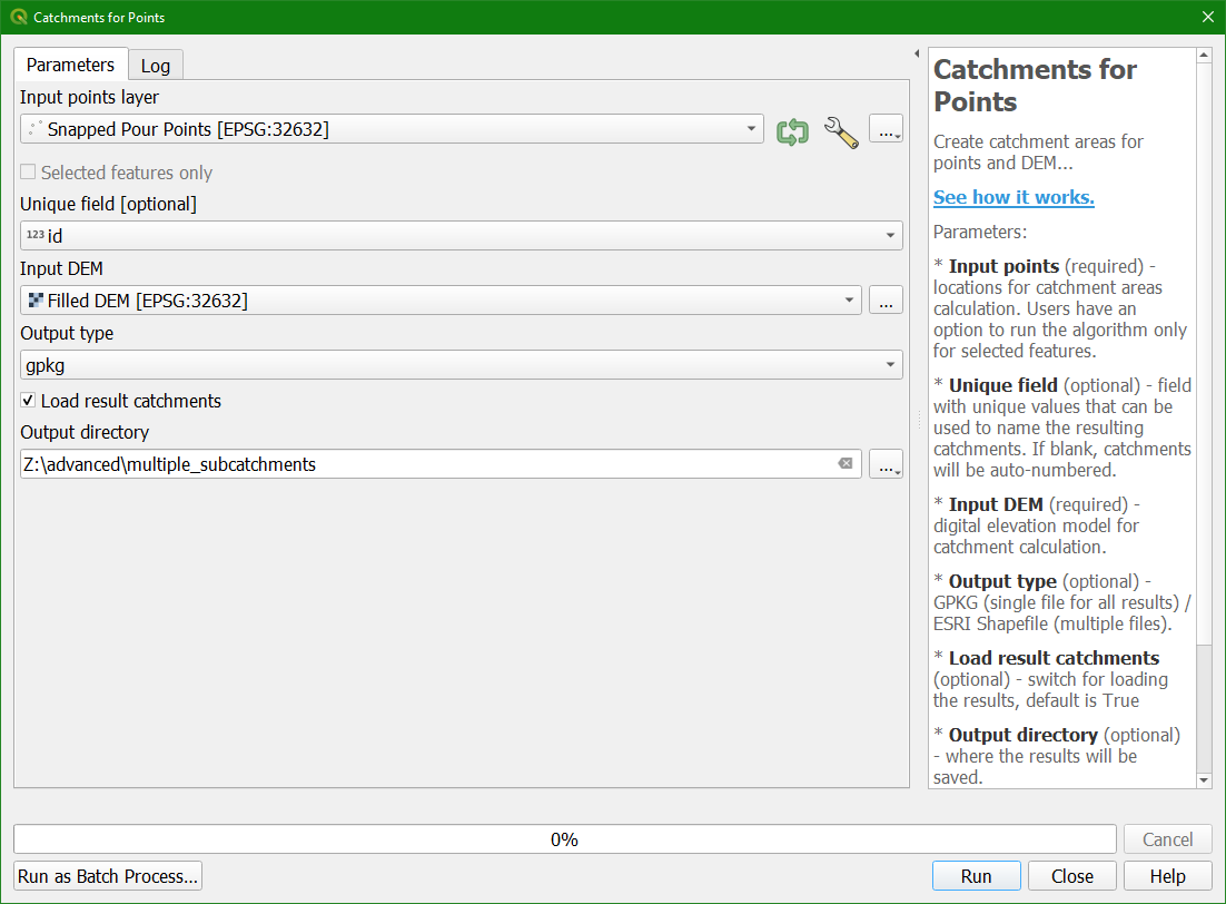 Tutorial Delineate multiple subcatchments Delineate multiple